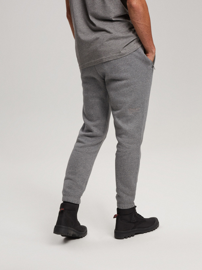 Spodnie męskie dresowe DKR DSRT J1 P1343 - szary melanż