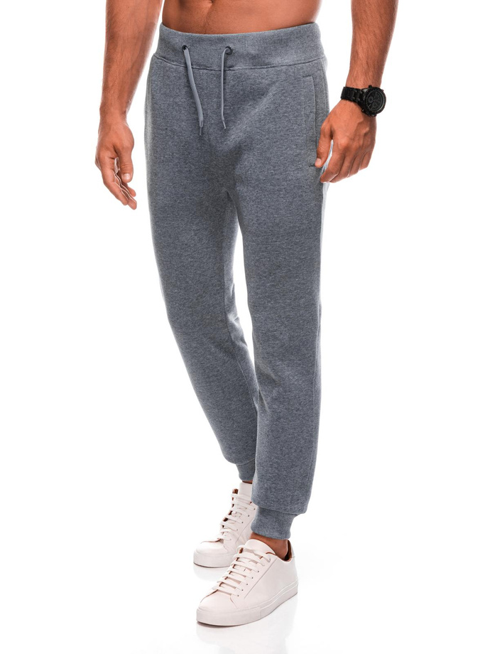 Men's BASIC uniform sweatpants joggers - grey melange V8 EM-PABS-0108