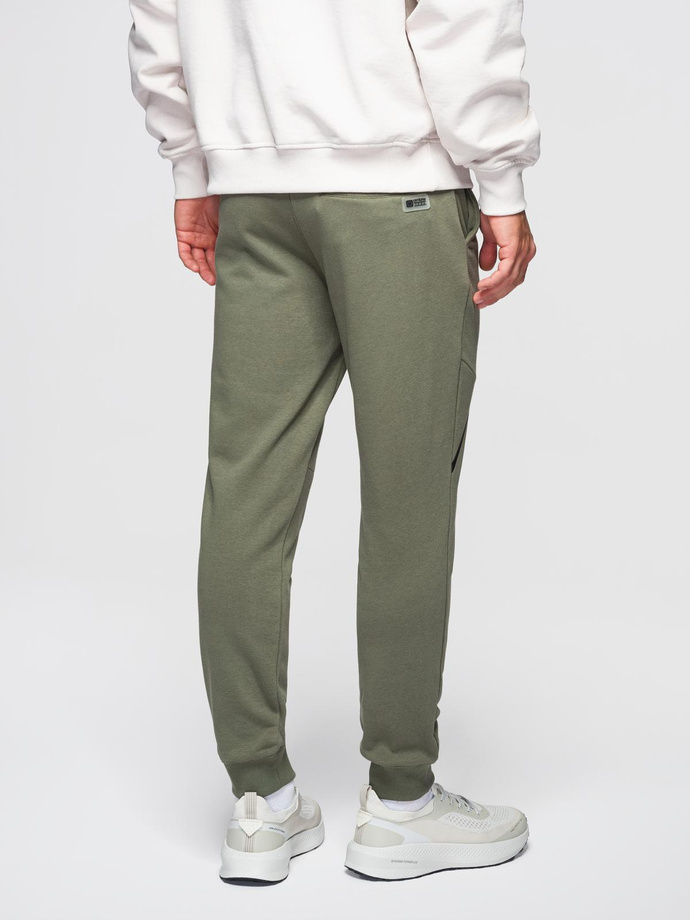 Men's sweatpants joggers - olive V4 OM-PASK-0280