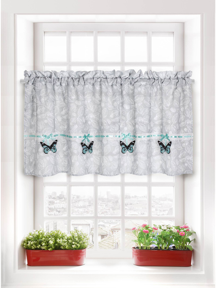 Cafe curtain Papillo A507 - grey