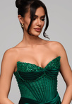 Evening dress LA-OM-DLR157 - bottle green