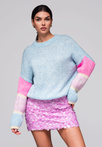 Women's sweater LW-SWSW-0107 - light blue