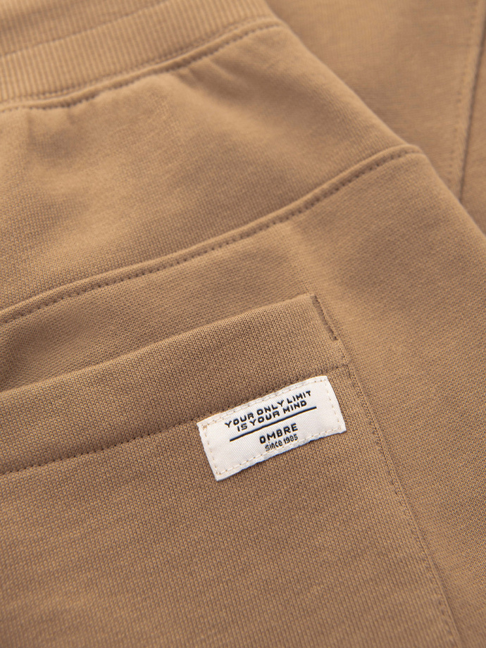 Men's jogger sweatpants - brown V2 OM-PABS-0173