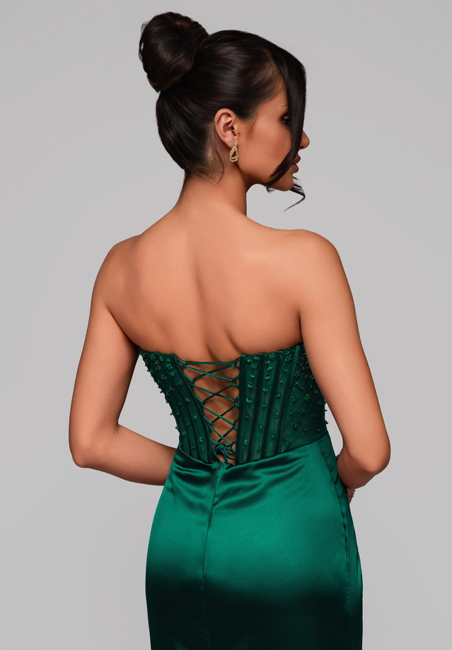 Evening dress LA-OM-DLR157 - bottle green