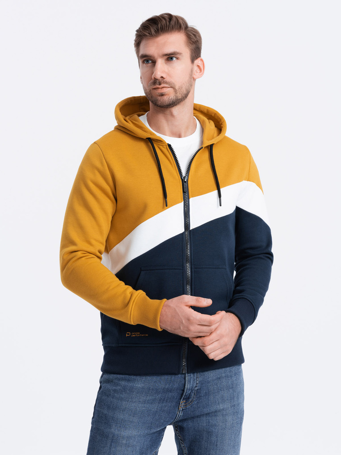 Men's hooded sweatshirt - mustard B1419