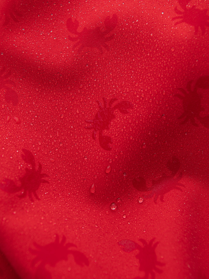 Neon men's swim shorts with magic print effect - red V5 OM-SRBS-0147