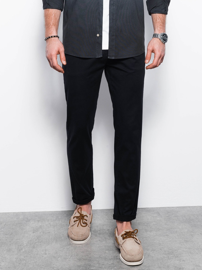 Men's pants chinos - black P894