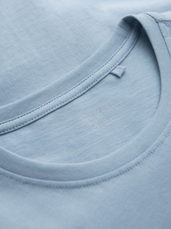 Bawełniany męski t-shirt z nadrukiem San Francisco – błękitny V1 OM-TSPT-0120