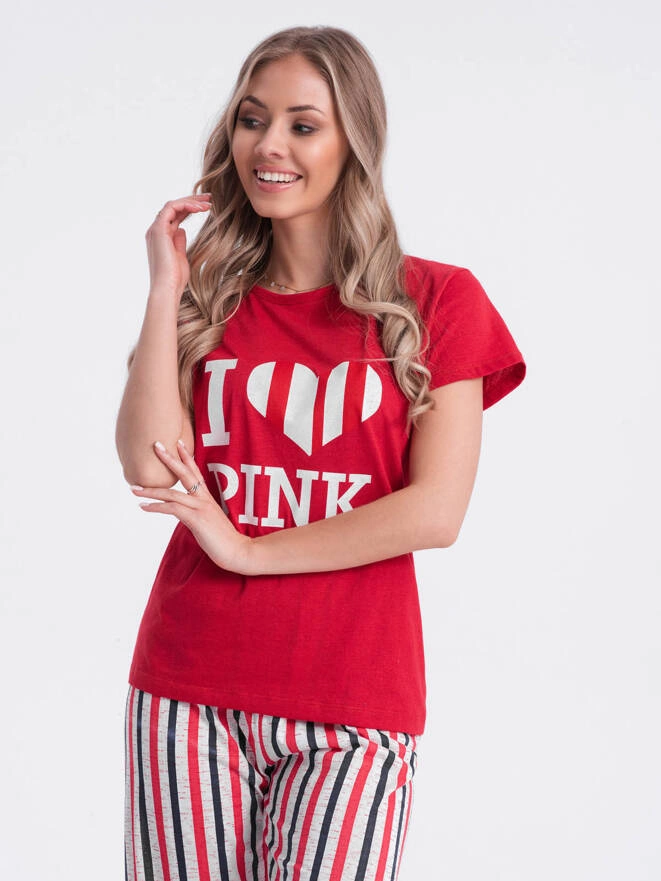 Women's pyjamas ULR279 - red