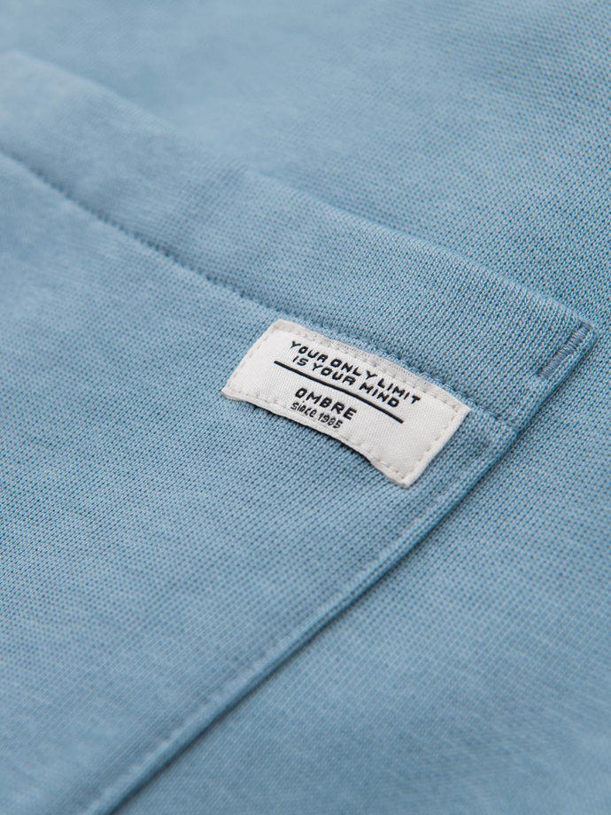 Men's sweatpants with unlined leg - light blue V7 OM-PABS-0206