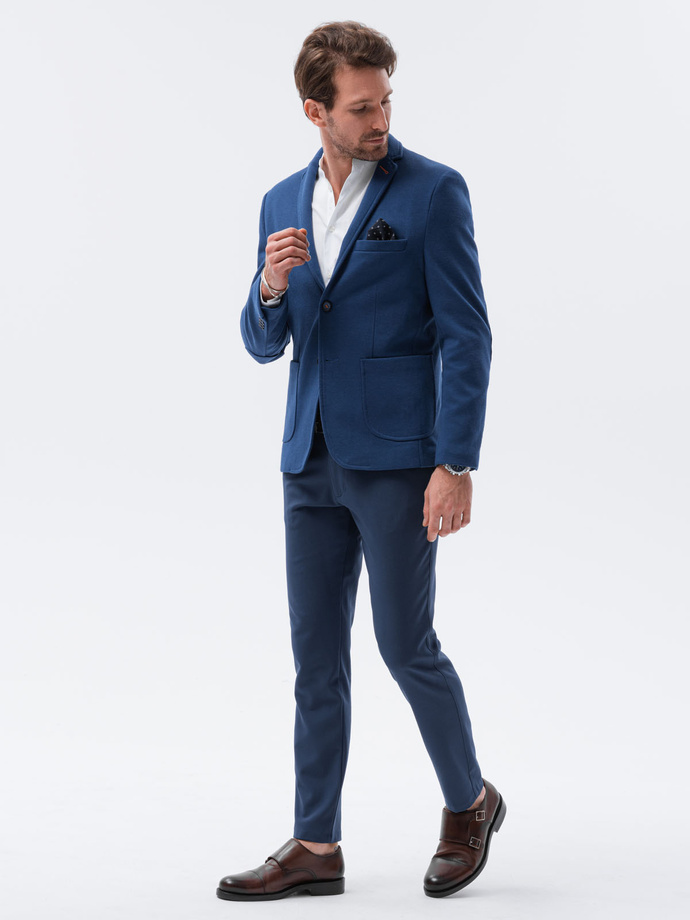 Men's elegant blazer jacket - blue M80