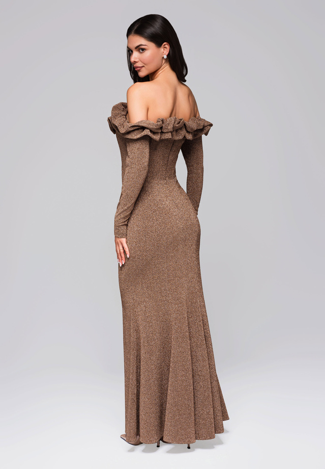 Evening dress LA-OM-DLR002 - gold