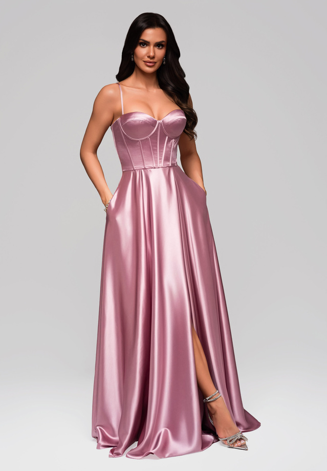 Evening dress LA-OM-DLR160 - pink