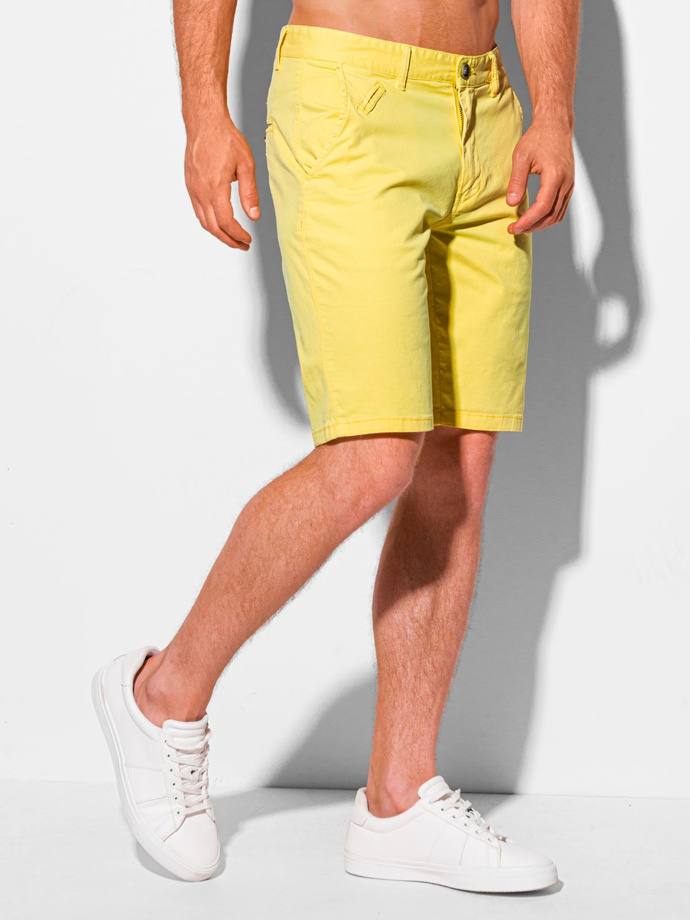 Men's chino shorts W341 - light yellow