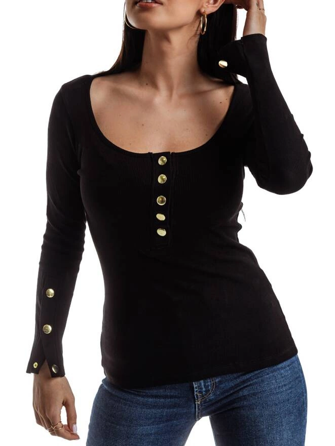 Bluzka damska LLR019 - czarna