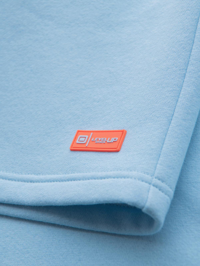 Unisex sweat shorts with drawstring waist - blue V8 OU-SRBC-0101