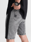 Men's denim shorts - grey W363