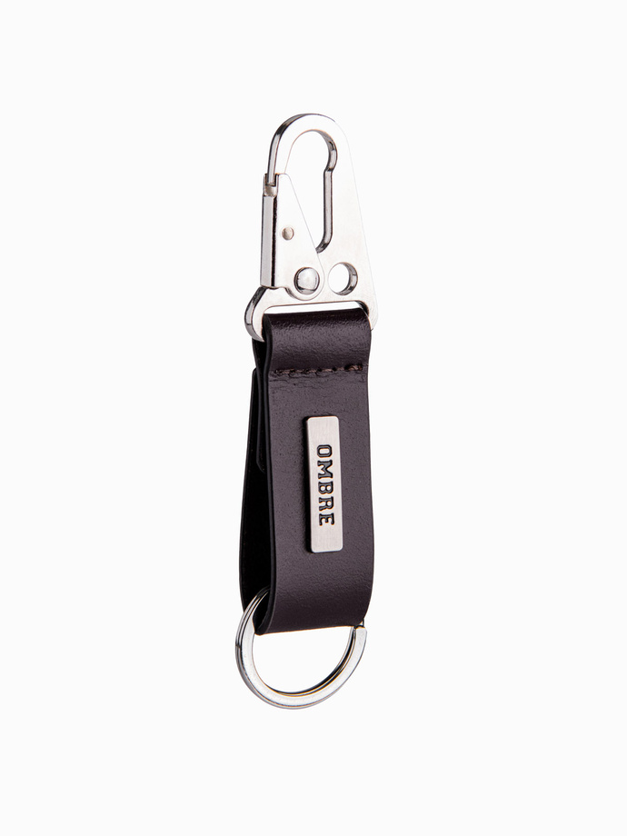 Men's key ring with snap hook - black V1 OU-ACKC-0100
