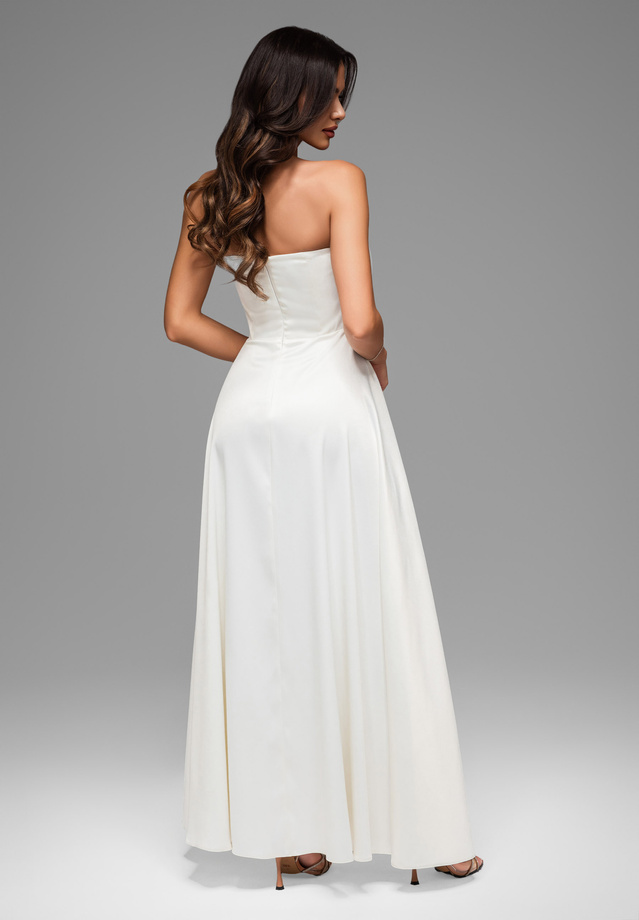 Evening dress LA-OM-DLR004 Regular Fit ecru