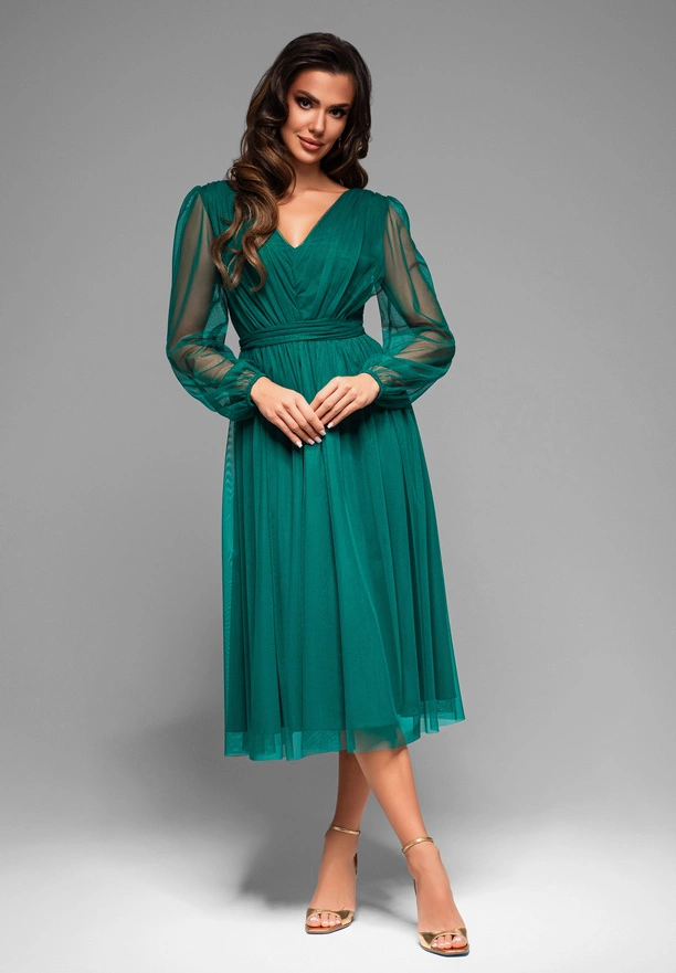 Evening dress LA-OM-DLR007 - green