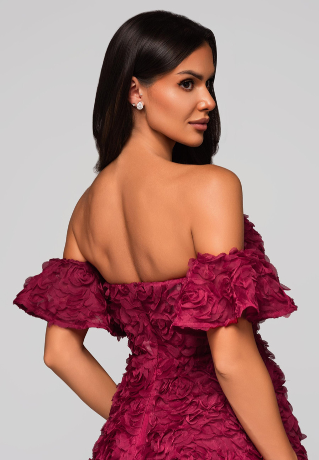 Evening dress LA-OM-DLR231 dark red