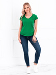 T-shirt damski basic SLR002 - zielony