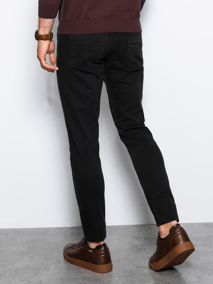 Spodnie męskie chinosy SLIM FIT - czarne V28 P1059