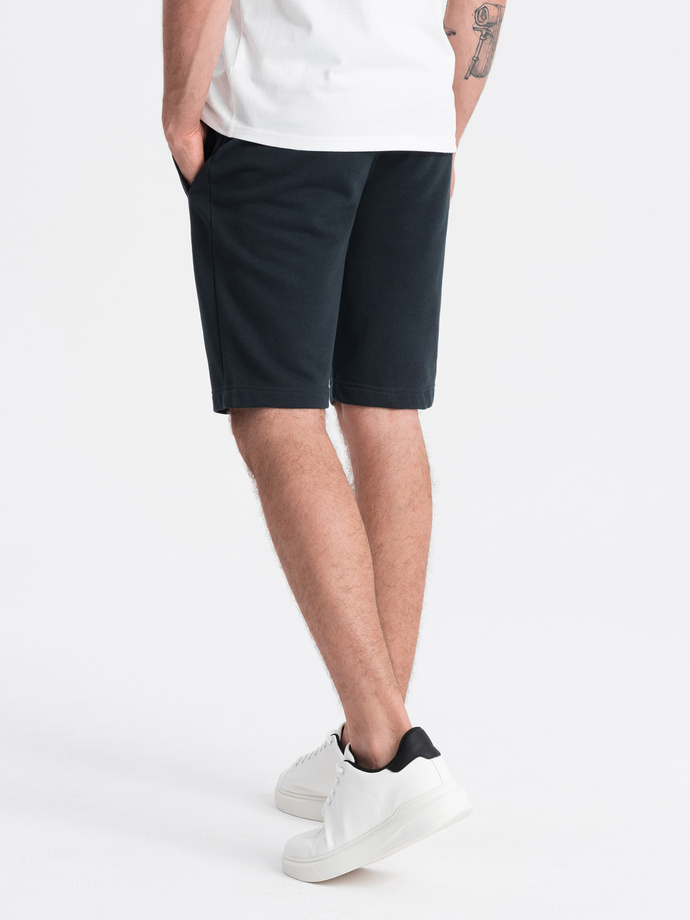 Men's BASIC cotton sweat shorts - black V9 OM-SRBS-0149