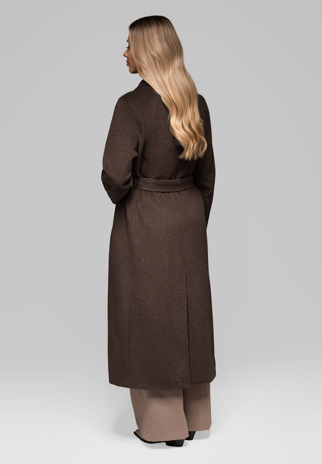 Women's wool coat LARICA OW-COLC-0106 v3 - brown