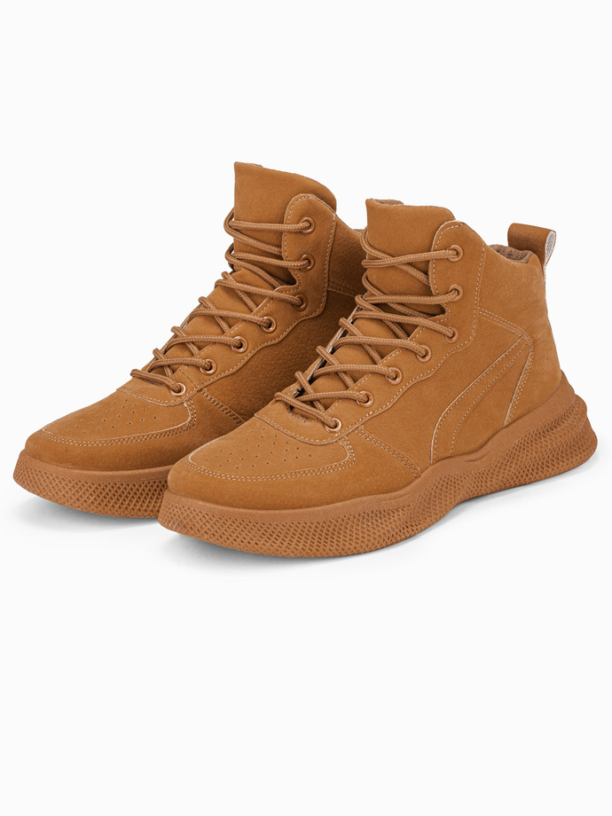 Buty męskie sneakersy wysokie - camel V2 T380