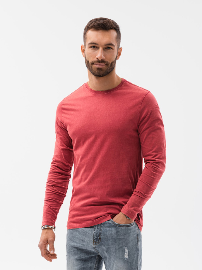 Men's unprinted longsleeve - red V3 L131