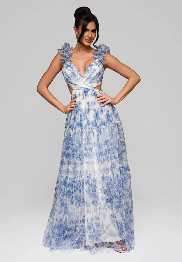 Evening dress LA-OM-DLR161 - blue