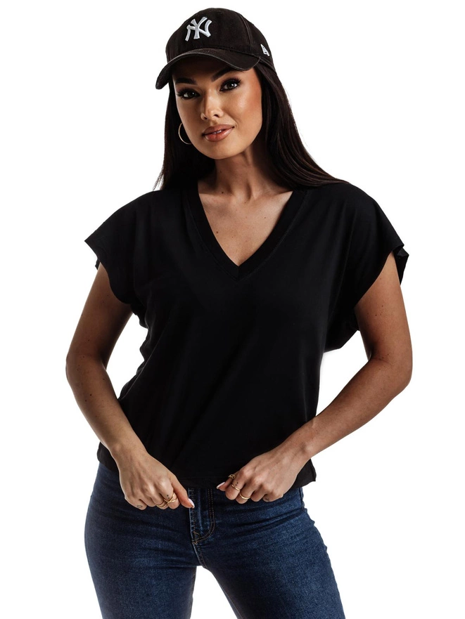 Women's unprinted t-shirt SLR087- black