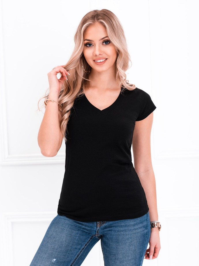 Women's plain t-shirt SLR002 - black