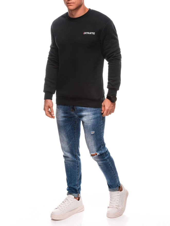 Men's hoodless sweatshirt B1703 - black