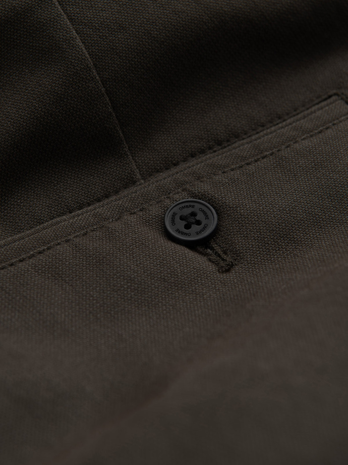 Classic men's softly textured chino pants - khaki V2 OM-PACP-0188