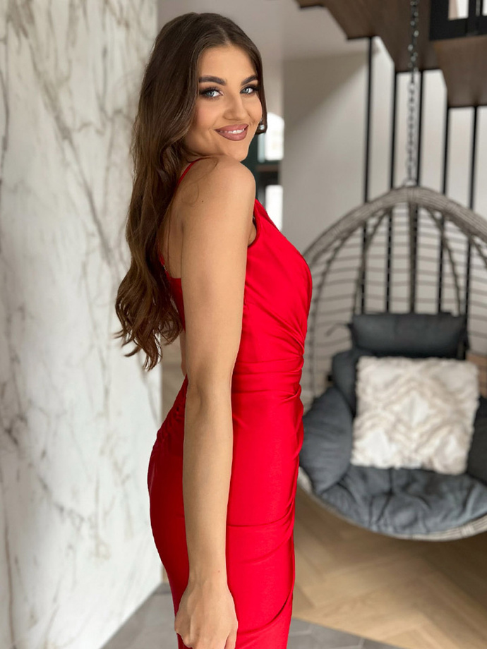 KENDALL DLR152 midi dress - red