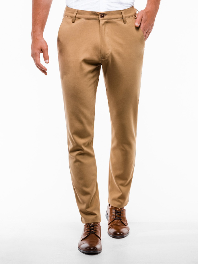 Men's pants chinos - camel P832