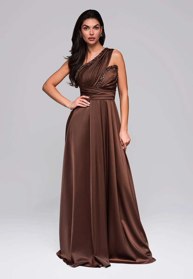 Evening dress LA-OM-DLR252 brown