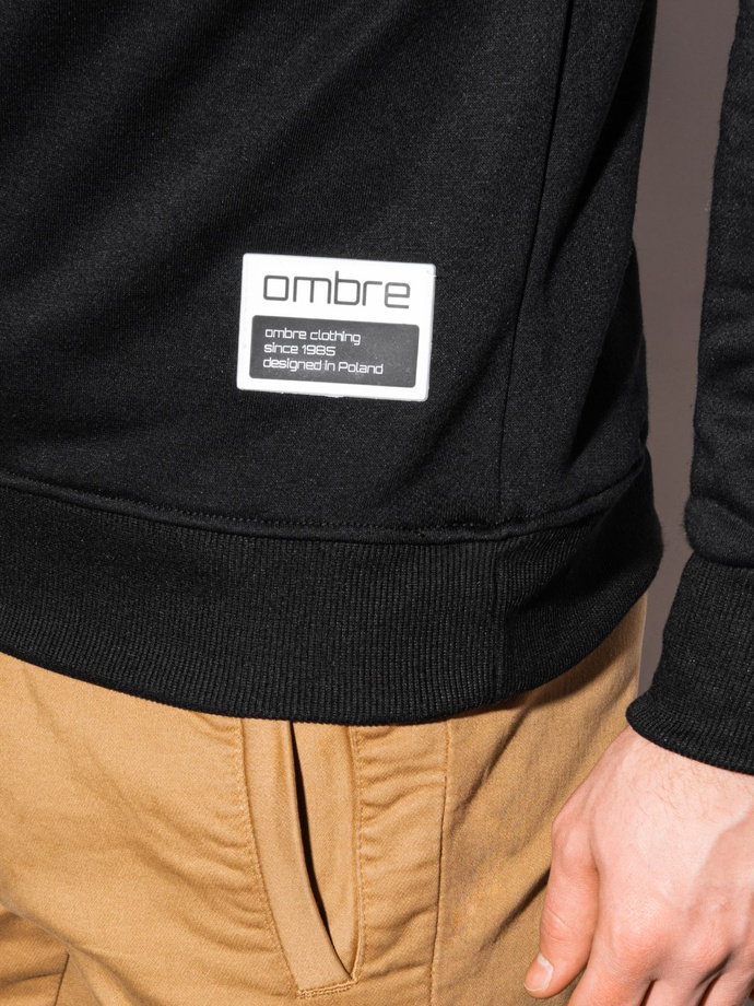 Men's hoodless sweatshirt OM-SSNZ-22FW-010 - V4 black