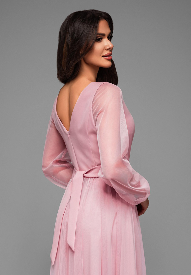 Evening dress LA-OM-DLR008 - powder pink