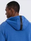 Men's unbuttoned hooded sweatshirt - blue V8 OM-SSZP-0124