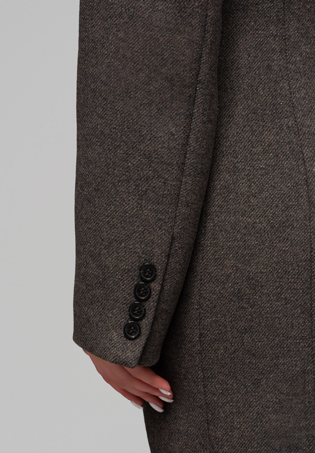 Men's minimalist coat with detachable vest - beige V1 OM-COLC-0139