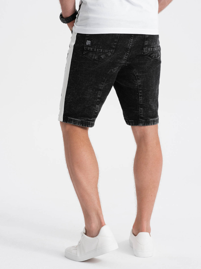 Men's denim shorts - black W363