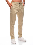 Spodnie męskie chino P1359 - ciemnobeżowe