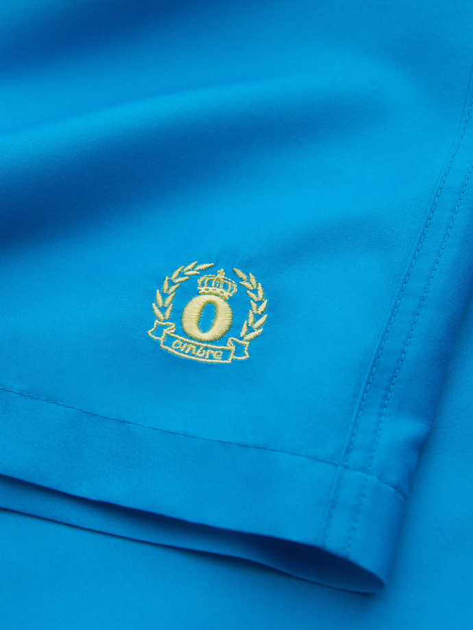 Men's swim shorts with two-tone welt - blue V6 OM-SRBS-0141