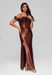 Evening dress LA-OM-DLR213 - brown