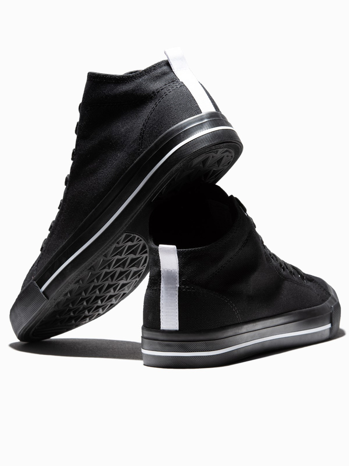 Buty męskie trampki T389 - czarne
