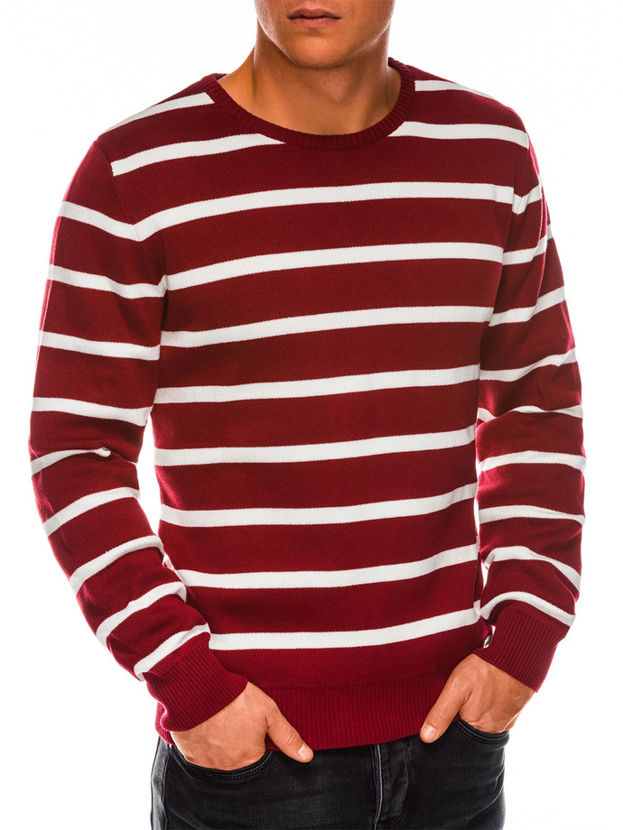 Men's sweater - dark red E155