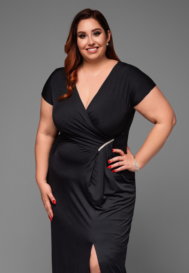 Evening dress LA-OM-DLR013 - black